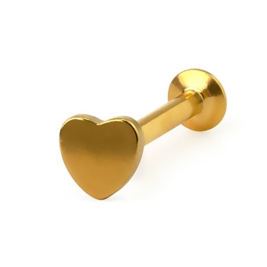 Labret met hartvormig design