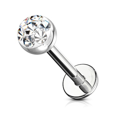 Labret met ronde steen