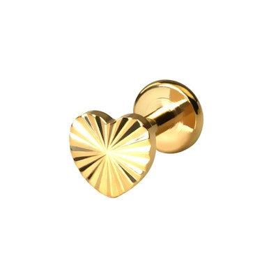 Hartjesvormige labret met patroon