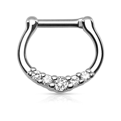Septumclicker met vijf steentjes