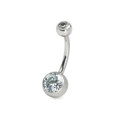 Navelpiercing uit chirurgisch staal met interne schroefdraad