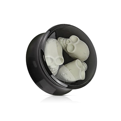 Plug van acryl met drie skulls