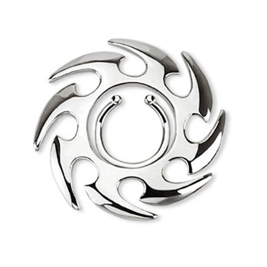 Fake tepelpiercing met een tribal-zon