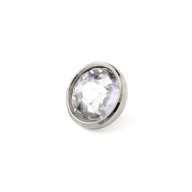 Dermal anchor uit titanium met steen
