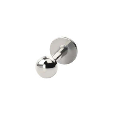 Push-in labret uit titanium