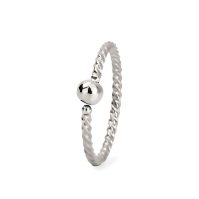 Gedraaide ring met een vaste bal