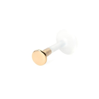 Labret uit 14K goud met rond ontwerp