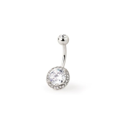 Navelpiercing met facetgeslepen centrumsteen