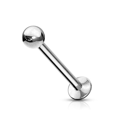 Push-in labret van chirurgisch staal