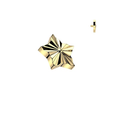 Stervormige titanium dermal top met getextureerd patroon