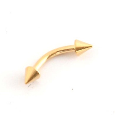 Vergulde gebogen staaf met spikes