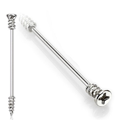 Industrial piercing in de vorm van een schroef