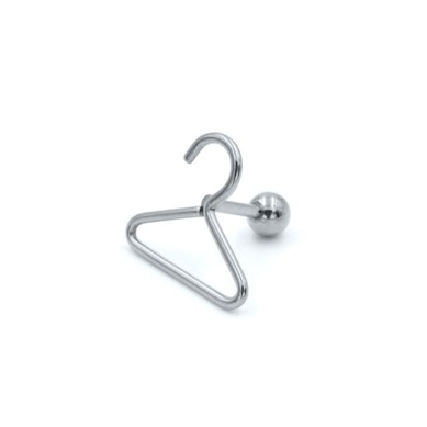 Oorpiercing met kledinghanger-Zilverkleurig