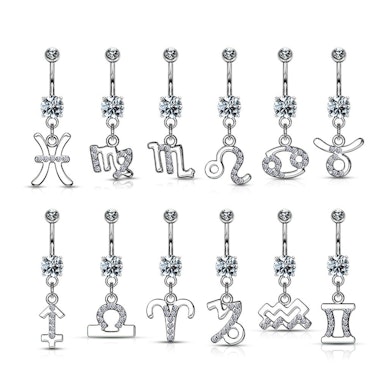 Navelpiercing met de sterrenbeelden