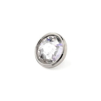 Dermal anchor uit titanium met steen