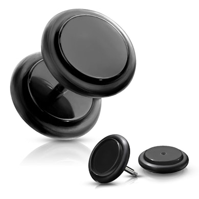 Fake plug in vele kleuren-Zwart
