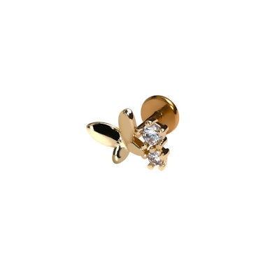 Vlinder labret met steentjes