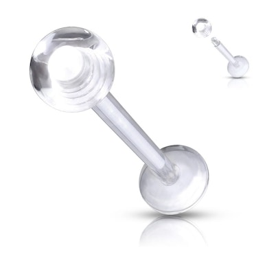 Labret met doorzichtig balletje