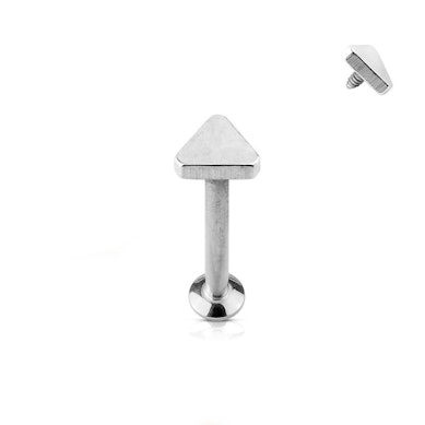 Labret met driehoekig design en interne schroefdraad