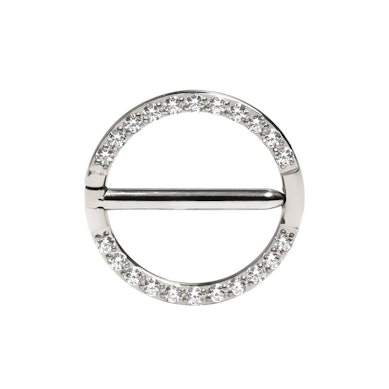 Titanium tepel clicker met pavé steentjes