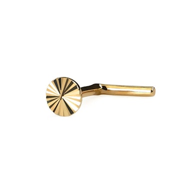14k gouden neusstud met diamantgeslepen ontwerp