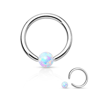 Ball closure ring met opaalsteen