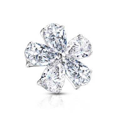 Dermal met bloemvormige steentjes