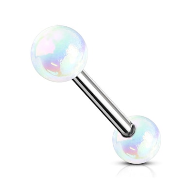 Rechte staaf met metallic balletjes