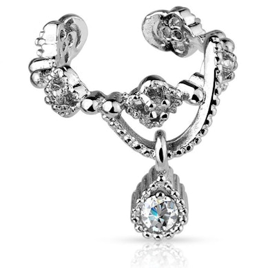 Earcuff met hangende steen