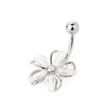 Navelpiercing met bloem