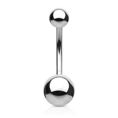 Navelpiercing van chirurgisch staal met inwendig schroefdraad