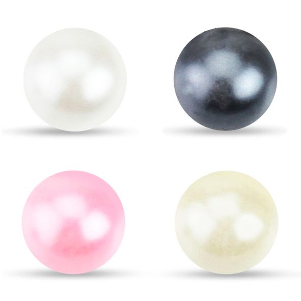 Piercing balletje van acryl met parel look