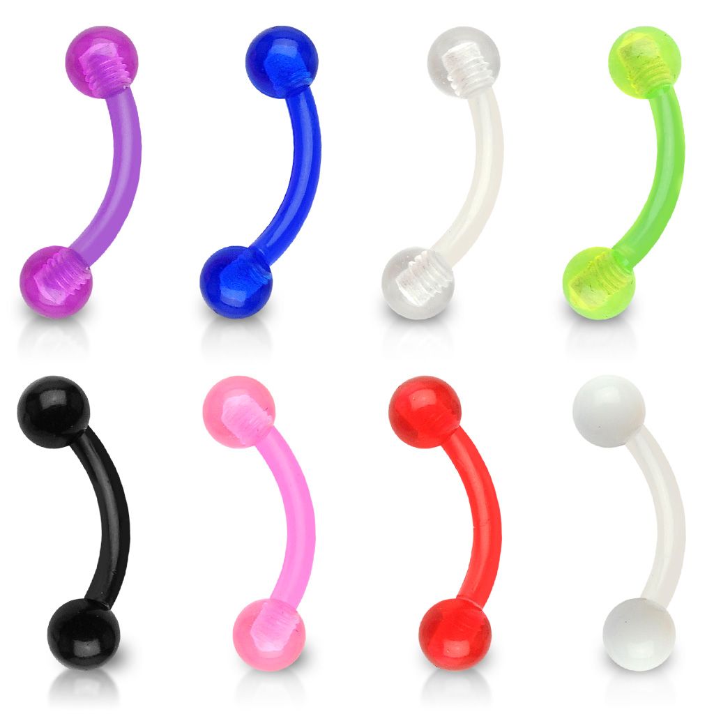 Gebogen PTFE staafje in vele kleuren