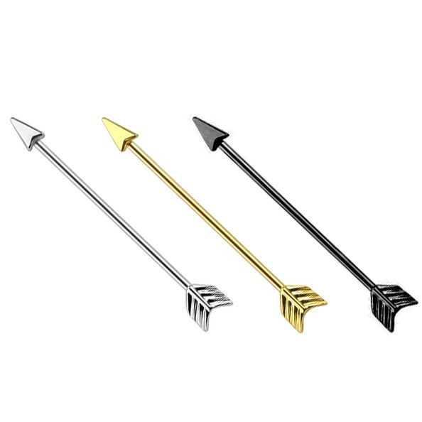 Industrial piercing in de vorm van een pijl
