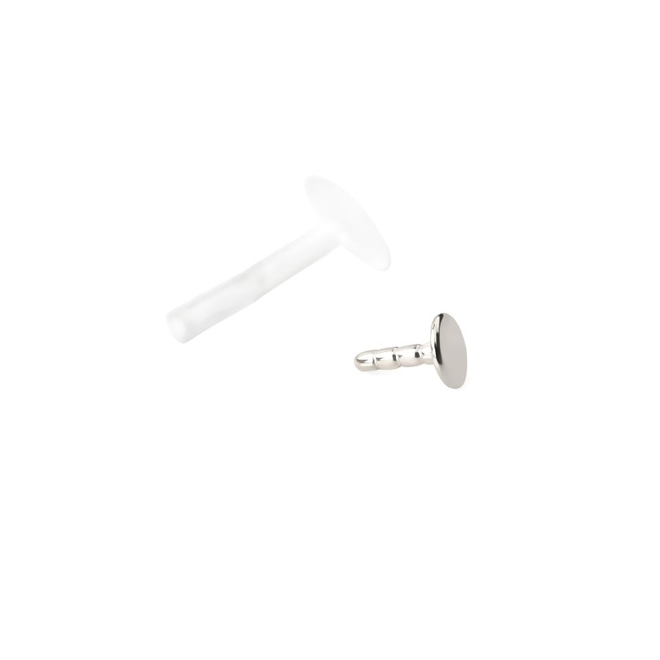 Labret uit 14K goud met rond ontwerp