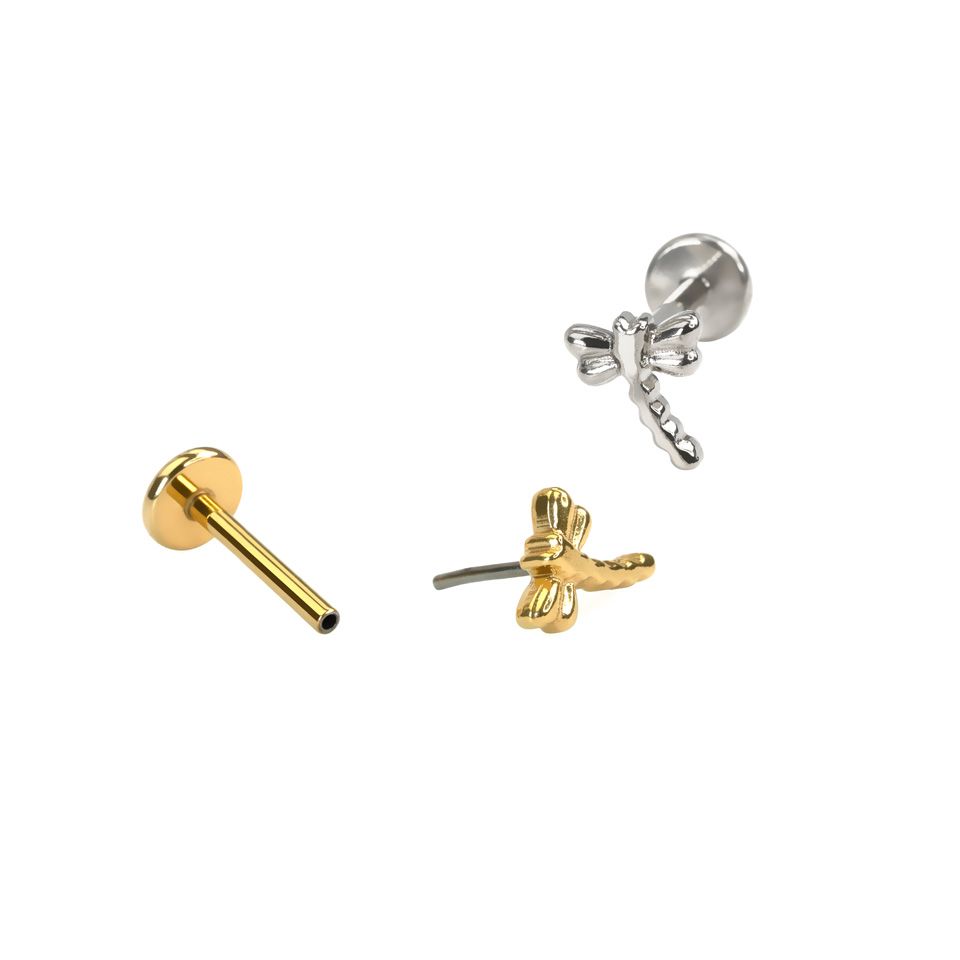Libellen labret van titanium