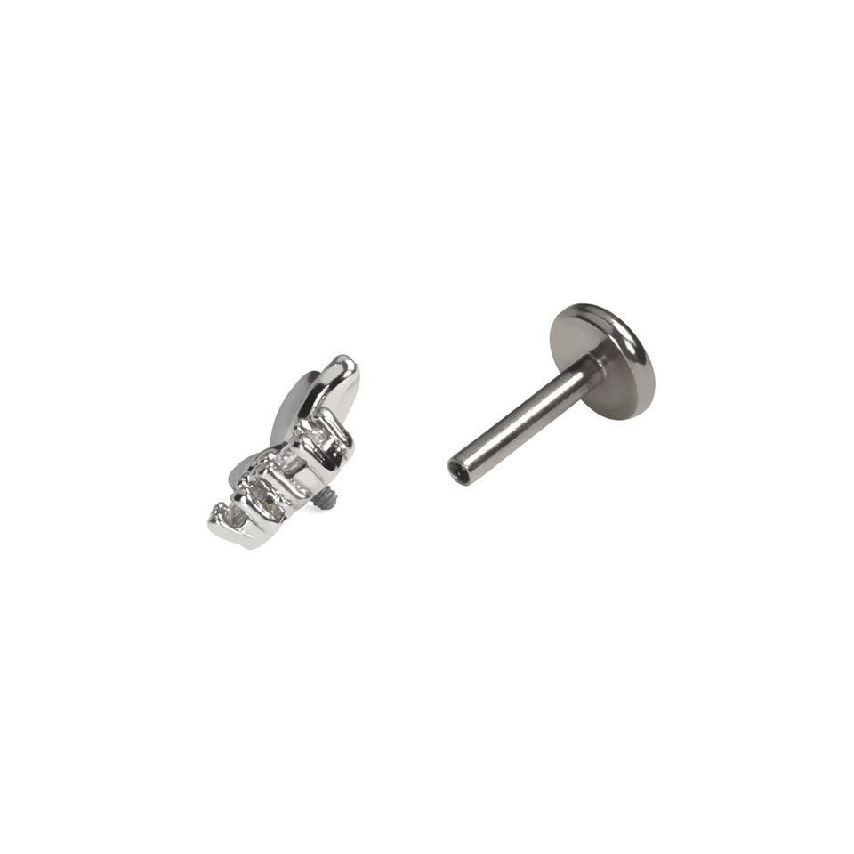 Vlinder labret met steentjes
