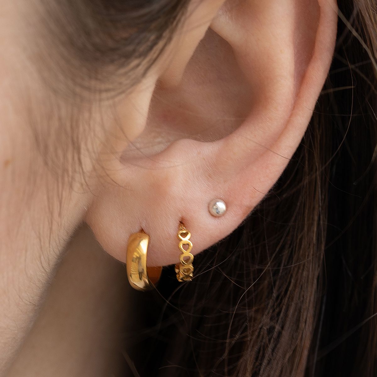 Labret met een parel balletje
