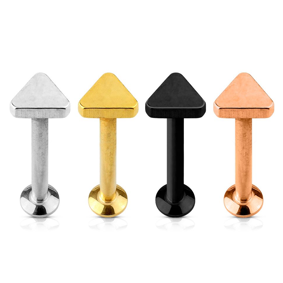 Labret met driehoekig design en interne schroefdraad