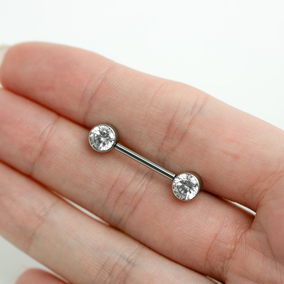 Tepelstaaf uit titanium met push-in steentjes