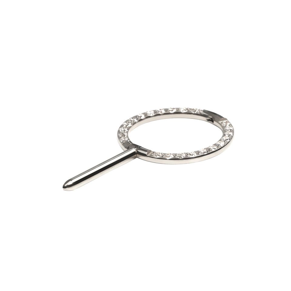 Titanium tepel clicker met pavé steentjes