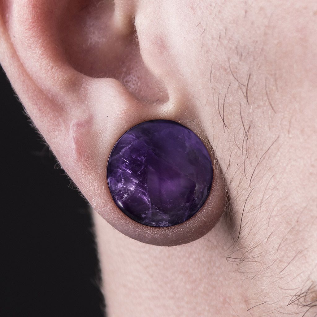 Plug van amethist met o-ring