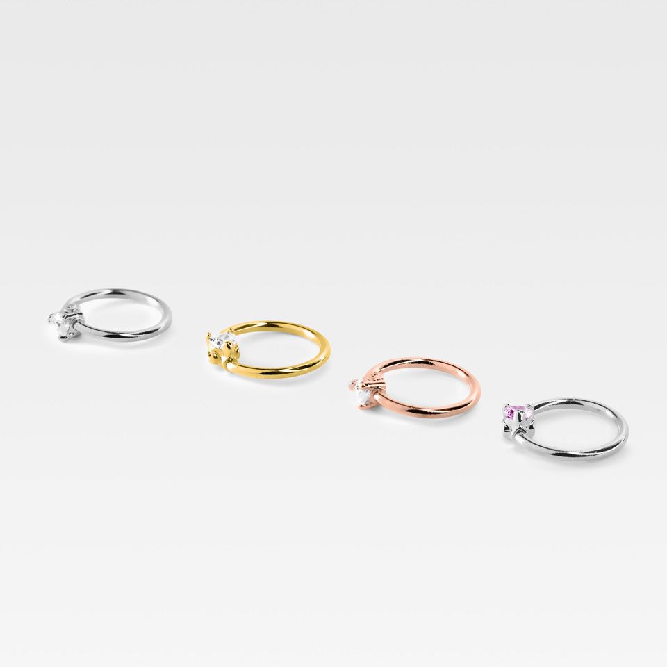 Ball closure ring met hartjessteen