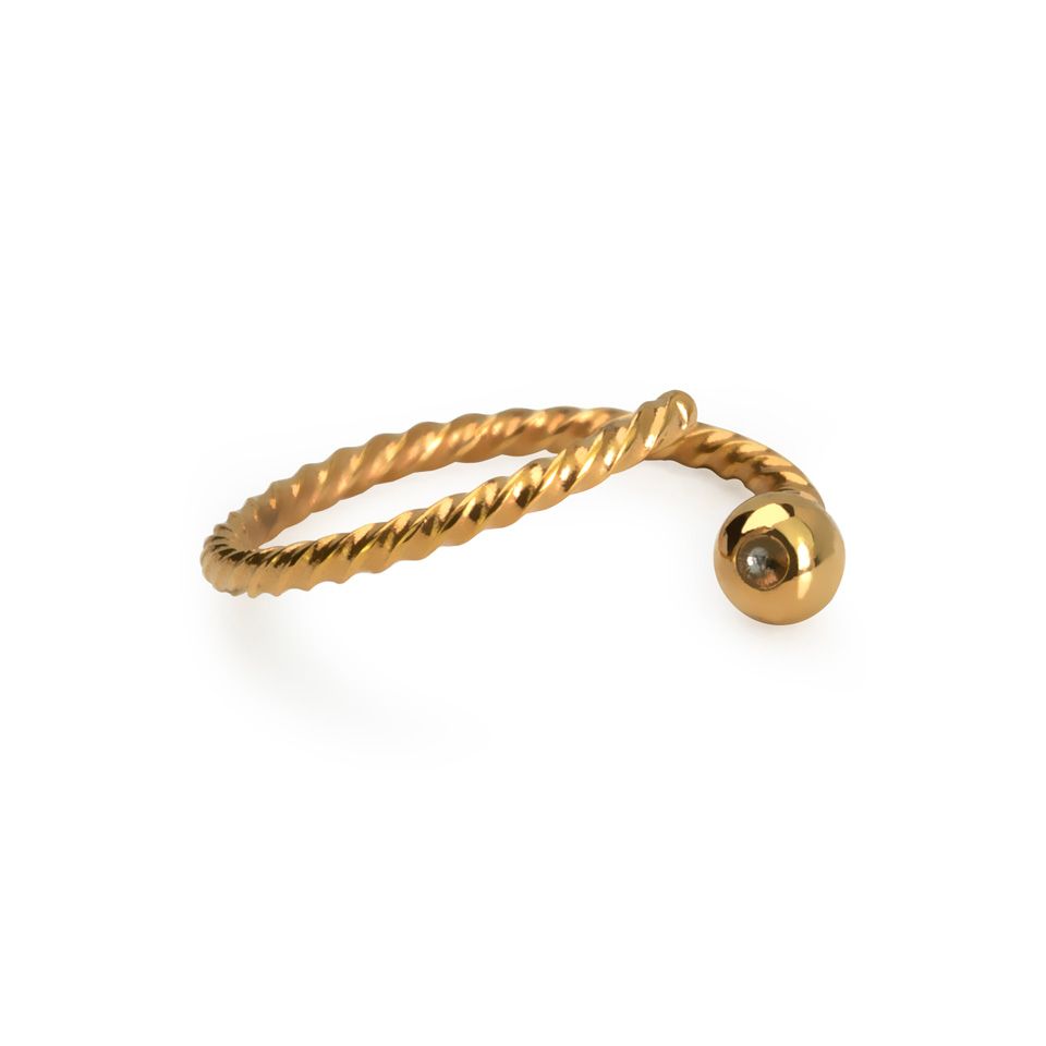 Gedraaide ring met een vaste bal