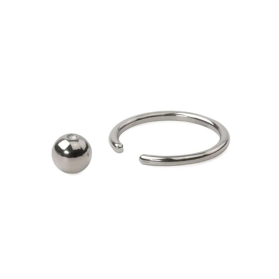 Ball closure ring uit titanium
