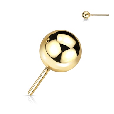 Push-in kop uit 14 karaats goud met verschillende designs