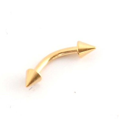 Vergulde gebogen staaf met spikes