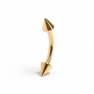 Vergulde gebogen staaf met spikes