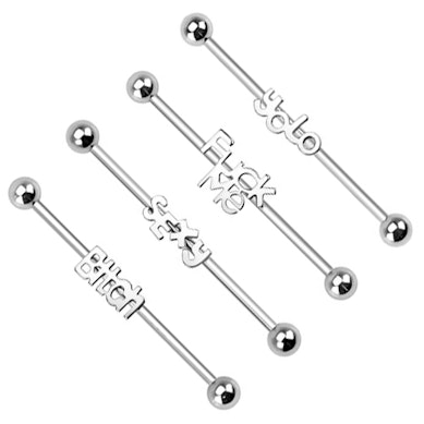 Industrialstaaf met tekst