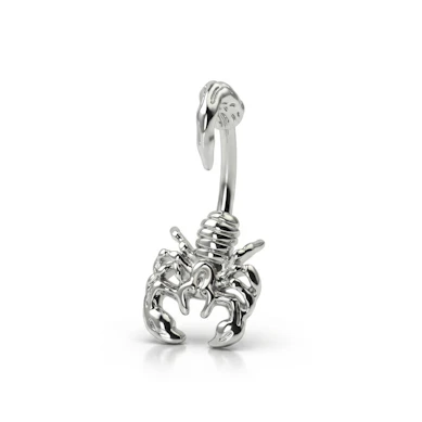 Navelpiercing met een schorpioen